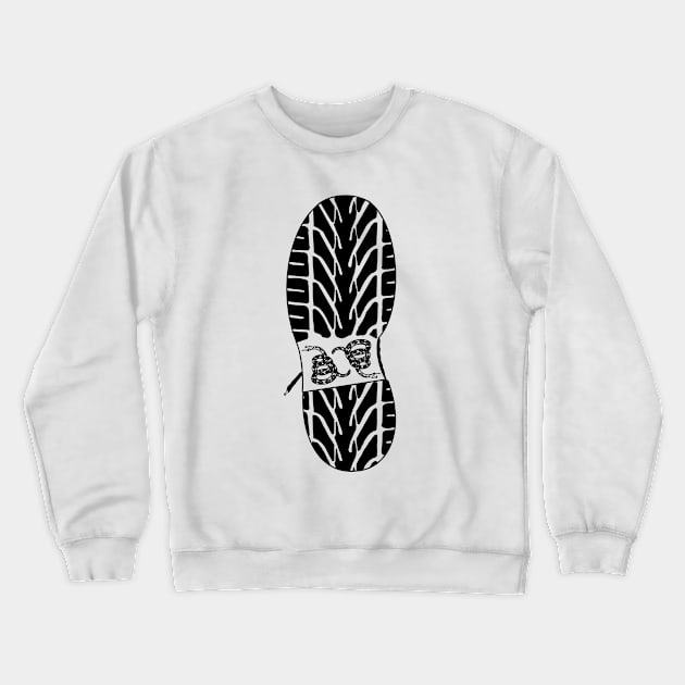 Don't Tire Tread on Me. Inktober 2019 "Tread" Crewneck Sweatshirt by freezethecomedian